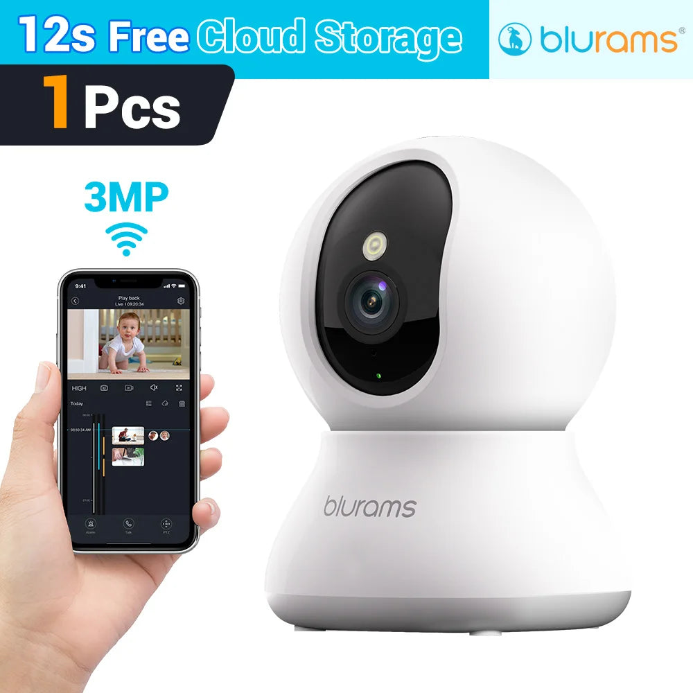 Blurams 5G Baby Monitor Camera – 2K HD Home Security with Motion Detection & Two-Way Audio | Crystal-Clear View, Day & Night, Easy Setup